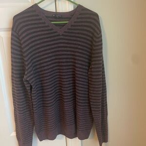 GAP Purple and Black V-Neck Sweater